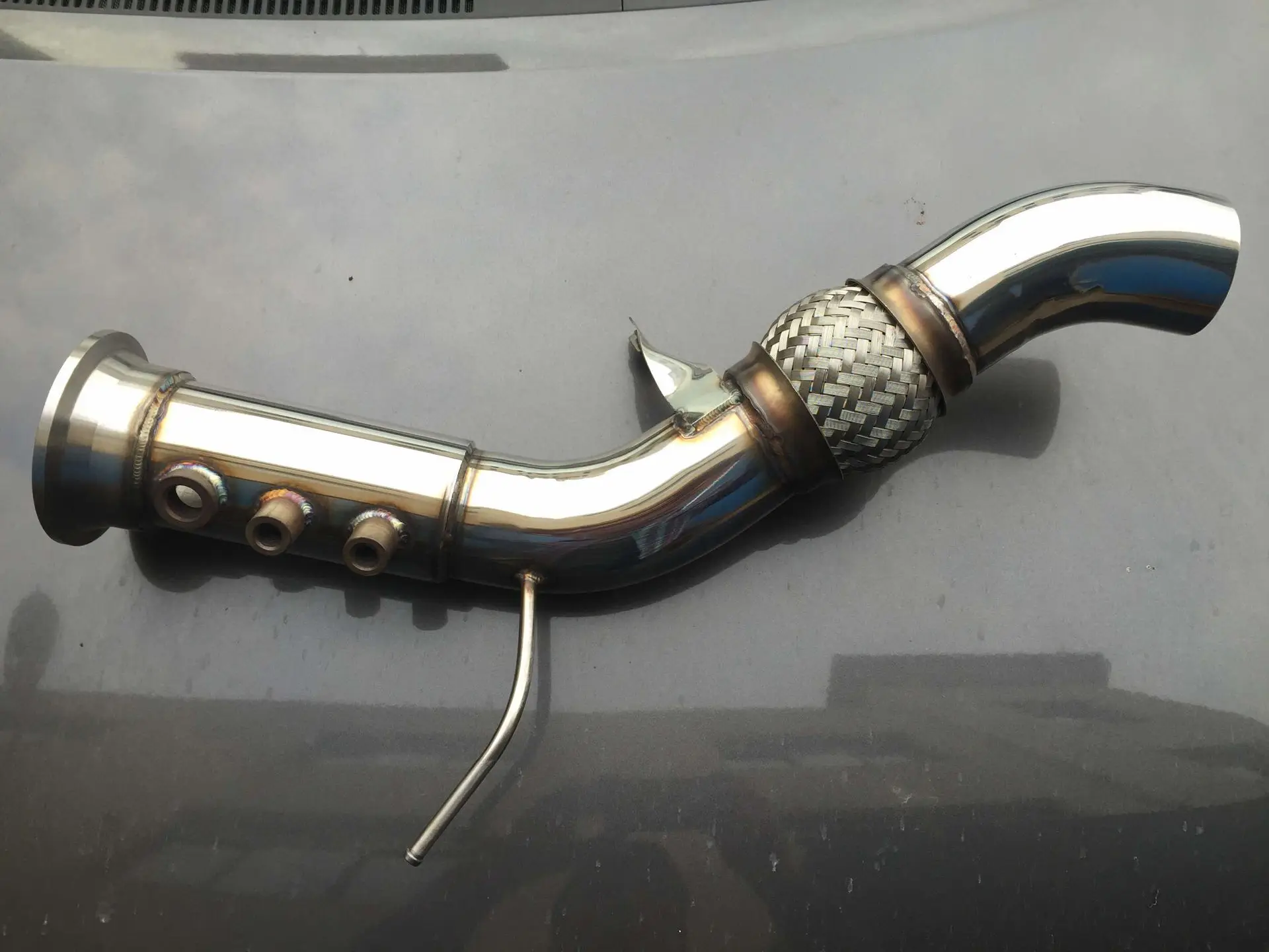 مشعب عادم رأس من الفولاذ المقاوم للصدأ يناسب W M3 E46 00-06 MR-SSH-BE46M3 #4