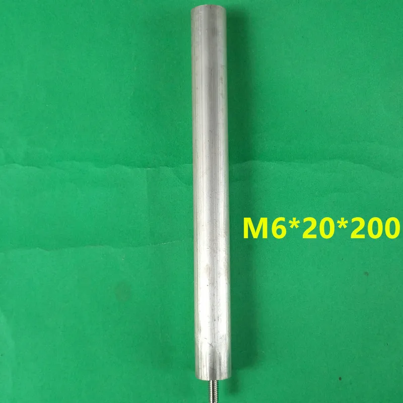 M6*20*200 20cm Shank Length M6 5.7mm Male Dia 20mm Shank Diameter Magnesium Anode Rod for Waterboiler