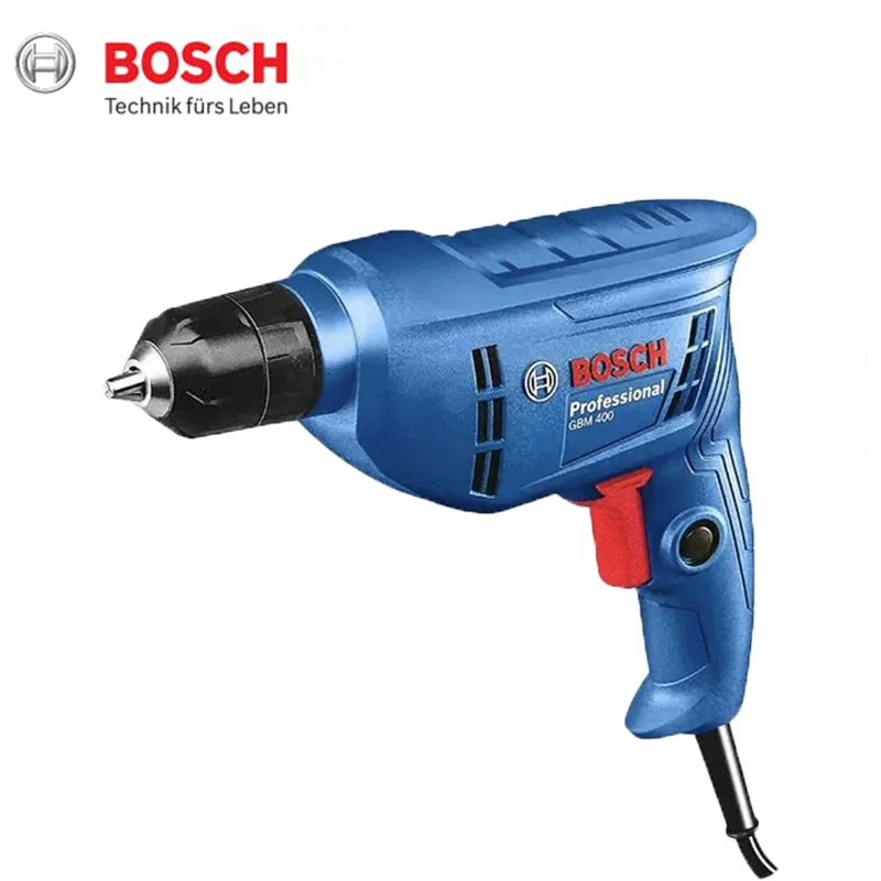 

Электродрель Bosch GBM400 с регулируемой скоростью, мощный мотивационный шуруповерт, сверлильный станок, высокомощные инструменты для сверления древесины и стали