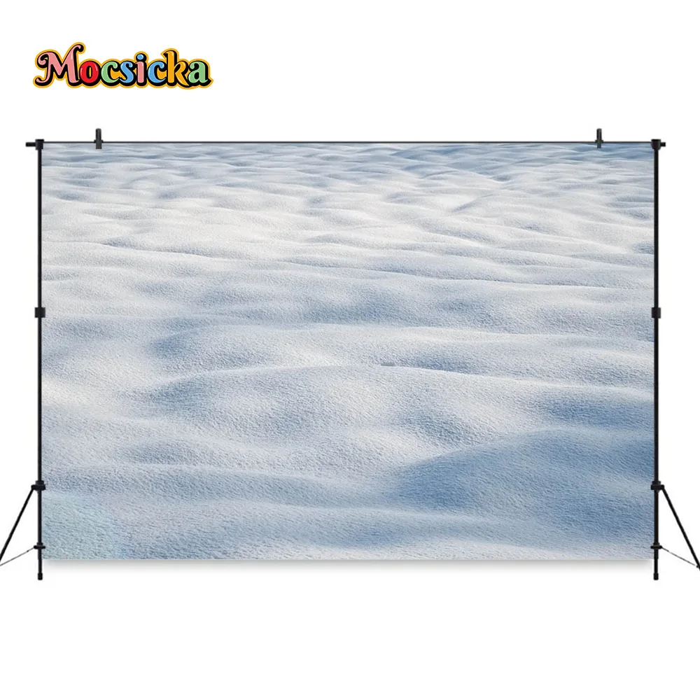 Winter Snow Floor Photography Backdrop for Studio Christmas Room Decor Background Prop Children Family Portriat Photo Photobooth