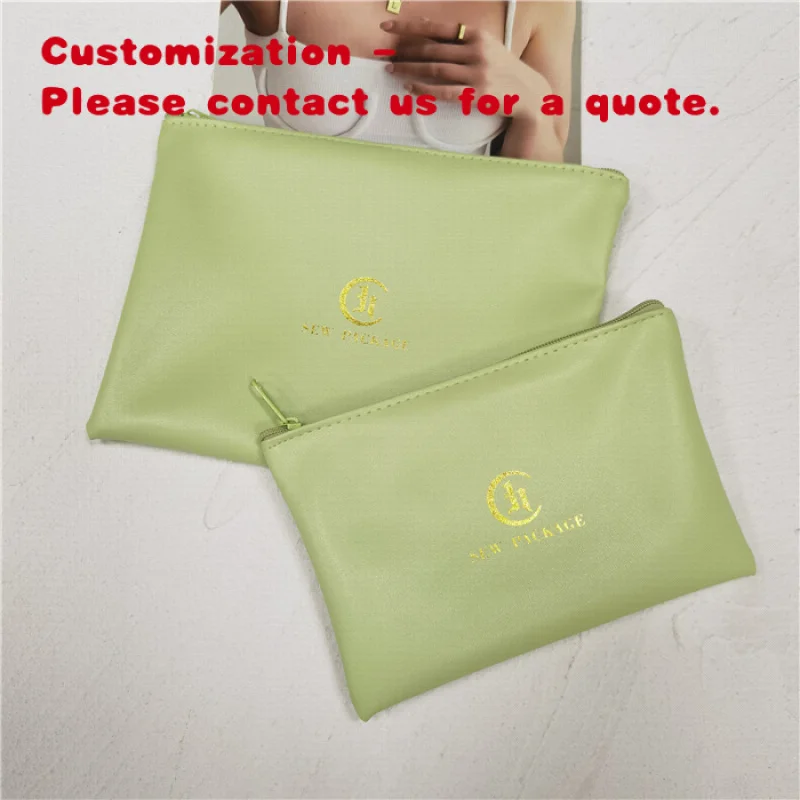 

custom.Custom Faux PU Leather Storage Makeup Bag Jewelry Packing Pouch With Zipper Travel Pouch
