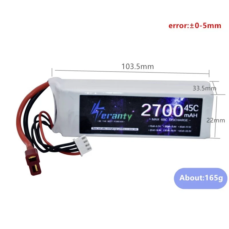 LiPo Battery 2700mAh 11.1V 3s 45C For RC Drone Helicopter Aircraft Quadcopter Cars With T JST XT30 XT60 Plug 11.1V 3S Battery