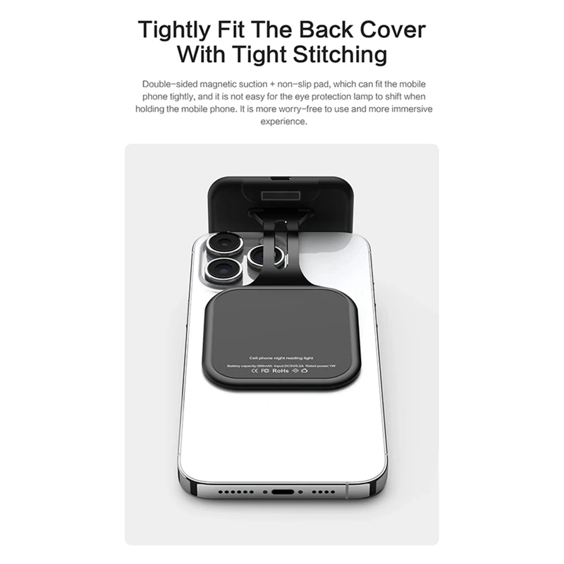 【T68X】Reading Light for Smartphone Eye Friendly Warm Light Portable Night Lamp for Reading Gaming Tool Magnetic Adhesive Lamp