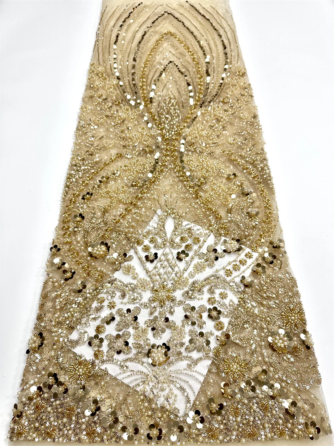 

Африканский тюль, кружевная ткань 2025, французская сетчатая ткань, кружево с вышивкой и тяжелыми бисером, блестками, кружево, тюль, сетка, нигерийское платье