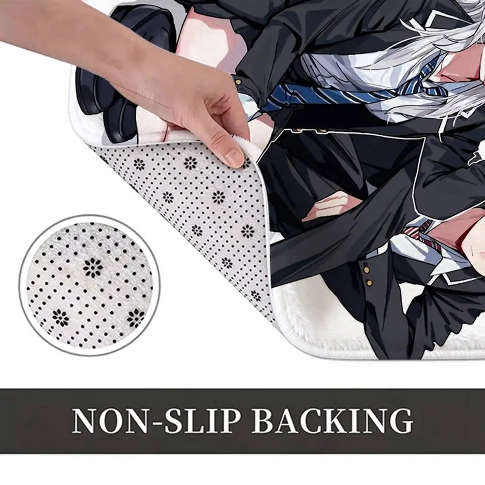 Haimiya-senpai Sweet Themed  Home Decor Short Plush Floor Mat, Non-Slip & Easy to Clean for Multi Doorways