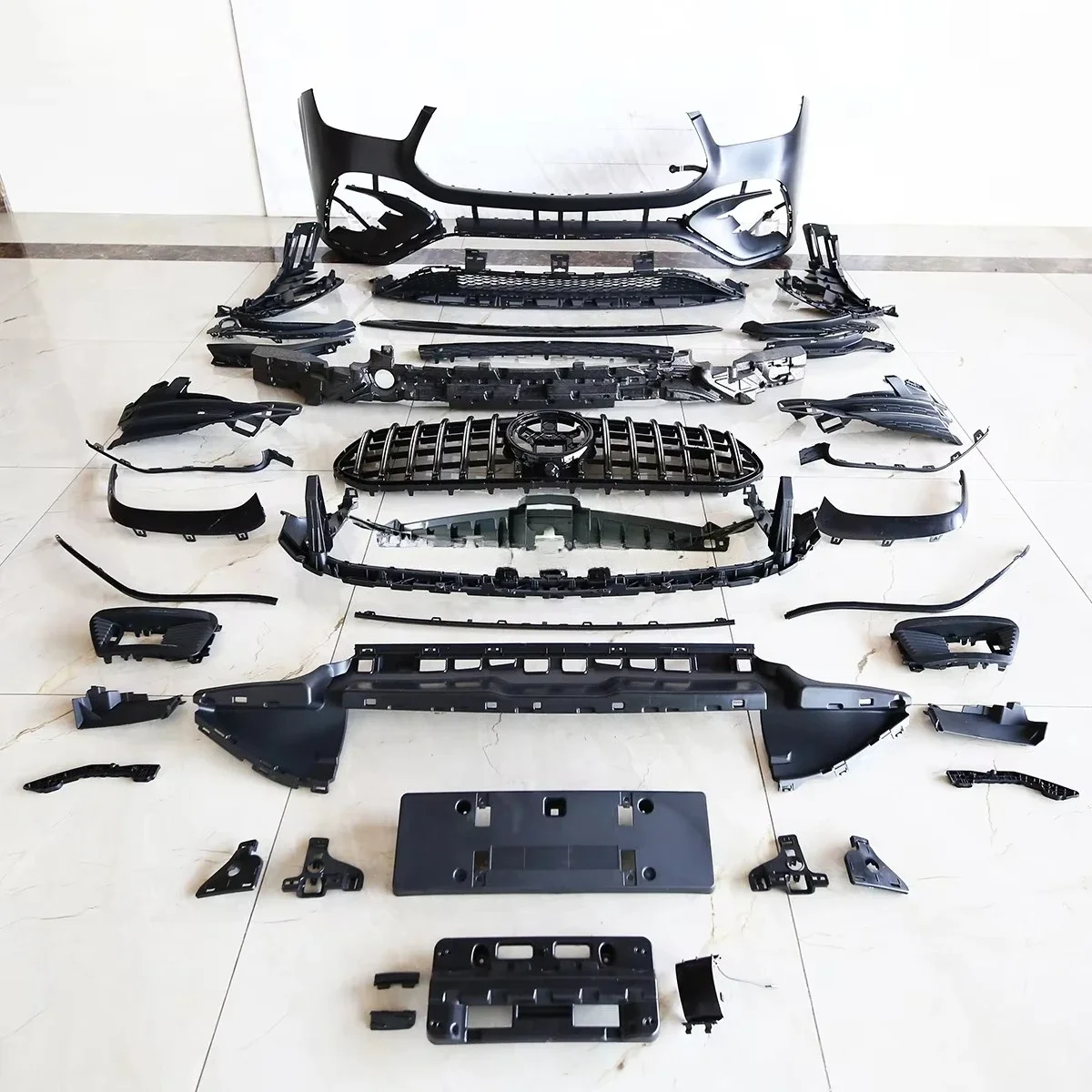 

For Mercedes Benz W167 GLE350 GLE500 Facelift To 2024 New GLE53 Model Include Front Rear Bumper Grille