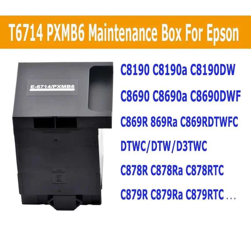 2X T6714 T671400 C13T671400 PXMB6 Maintenance Box For Epson WorkForce Pro C8190 C8190a C8190DW C8690 C8690a C869RDTWFC DTWC