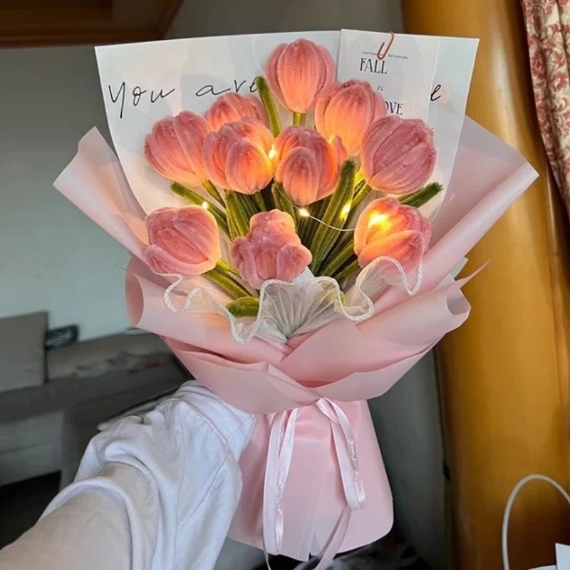 

100pcs Fuzzy Wire Chenille Stems DIY Twist Bar Pipe Cleaner Plush Tube Creative Craft Material