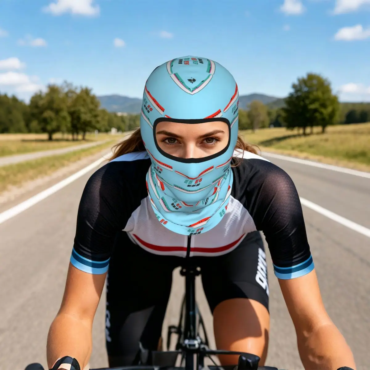 Japanese Shinkansen Bullet Trains Breathable Thin Balaclava Full Face Mask Sun Protection Neck Gaiter For Motorcycle Fishing