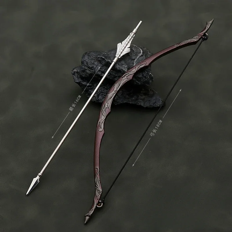 18cm Bow of the Galadhrim Legolas Greenleaf TLOR Hobbit Movie Merchandise Medieval Metal Weapons Models 1:6 Home Ornament Crafts