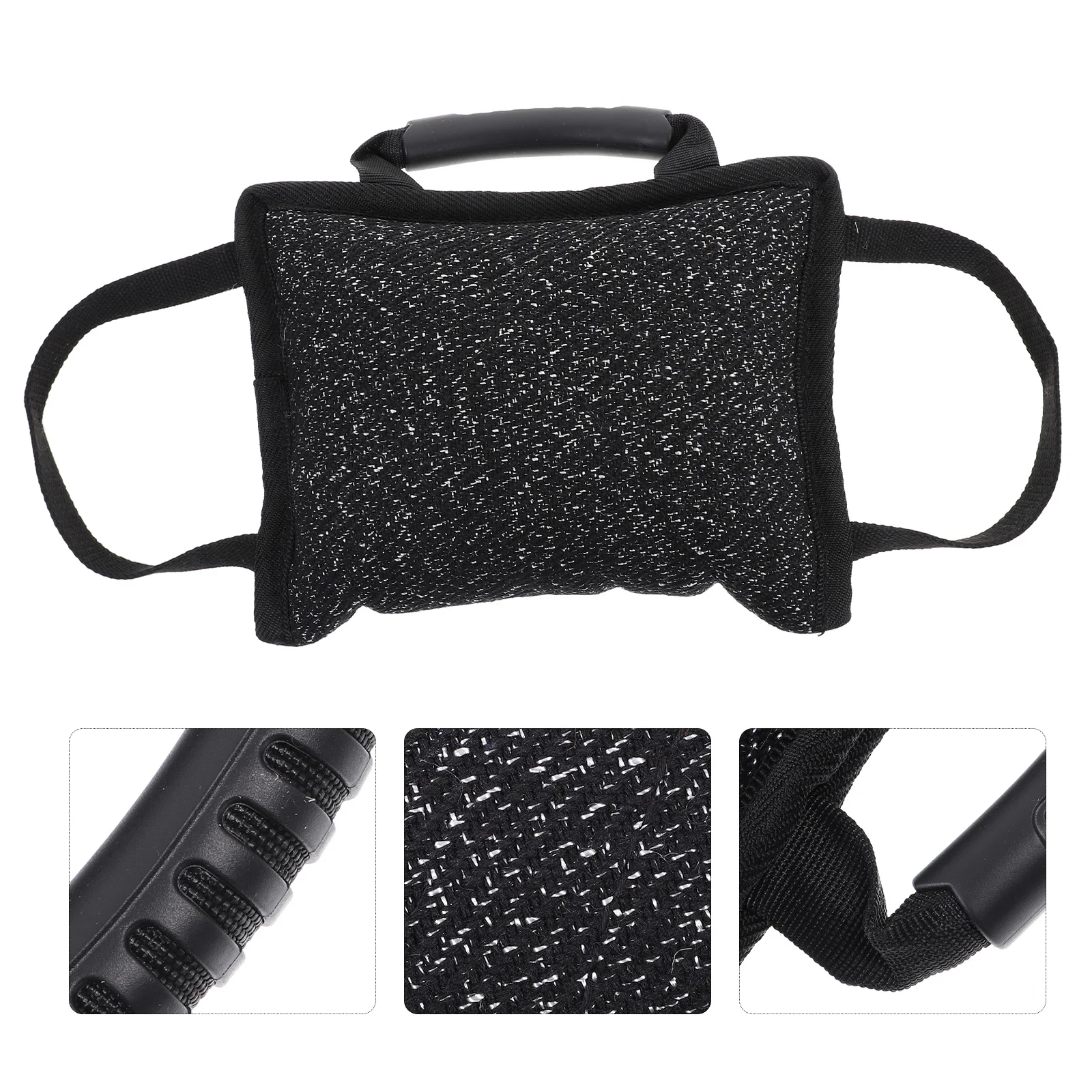 

3 Handles Heavy Duty Bite Tug Pillow for Dogs Jute Material Training Tool Ideal for Tug of War and Ring Sport Pet Bite Pillow