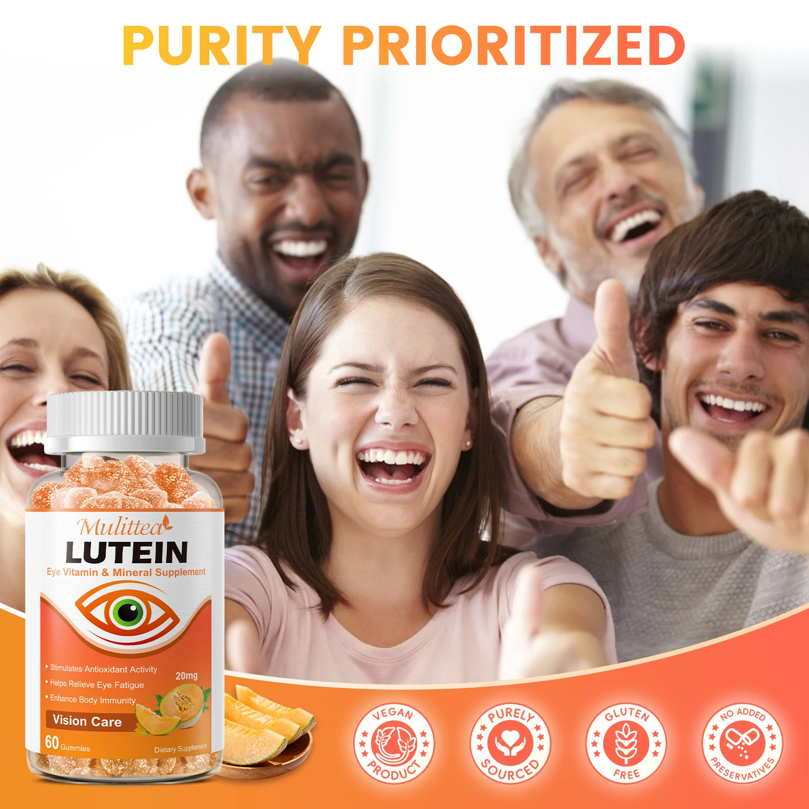 Mulittea 20mg Lutein Gummies F - огляд і ціна Pre Workout Supplement