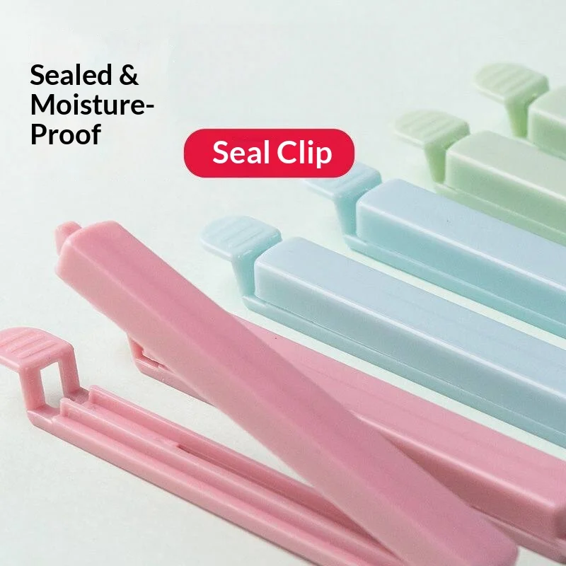 Plastic Food Sealing Clips Snack Bag Sealer Clamp Portable Kitchen Storage Accessory Fresh Keeping Bag Fastener Sealing Clip