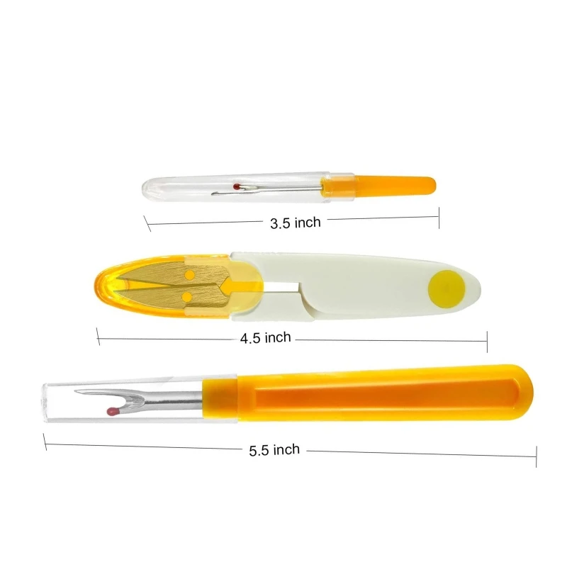 ADWE 3-teiliges tragbares Nahttrenner-Set, Edelstahl-Fadenlöser-Set, Stichlöser