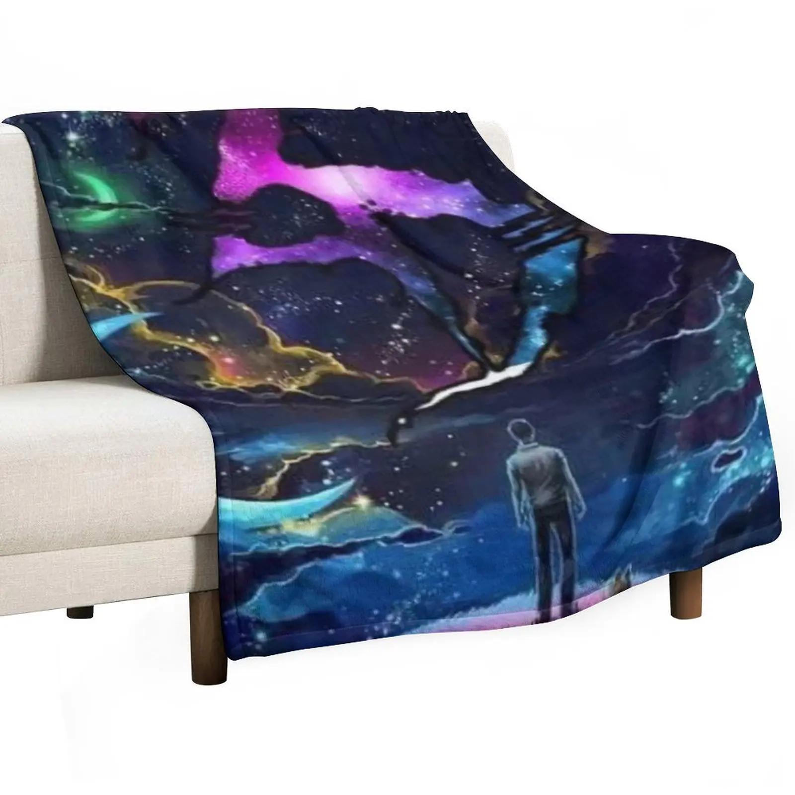 

Zeds dead trippy galaxy Throw Blanket Plush Cute blankets ands Nap Blankets
