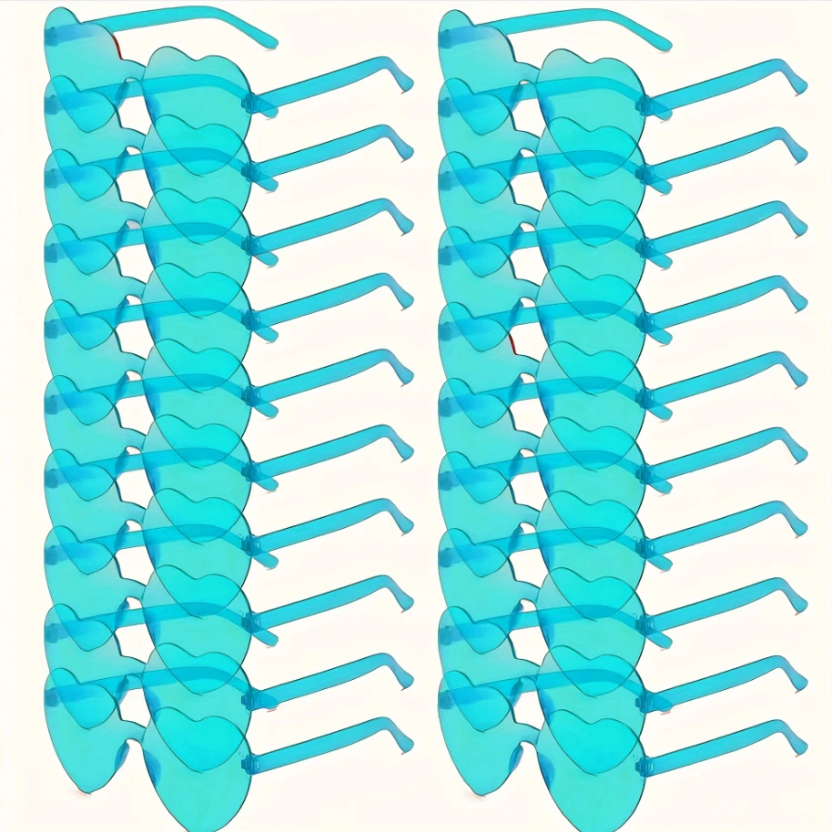20 Paar Herz-Sonnenbrillen für Damen Herzförmige Sonnenbrillen in Großpackung Bunte Herz-Brillen für Party-Geschenke Weihnachtsdekoration