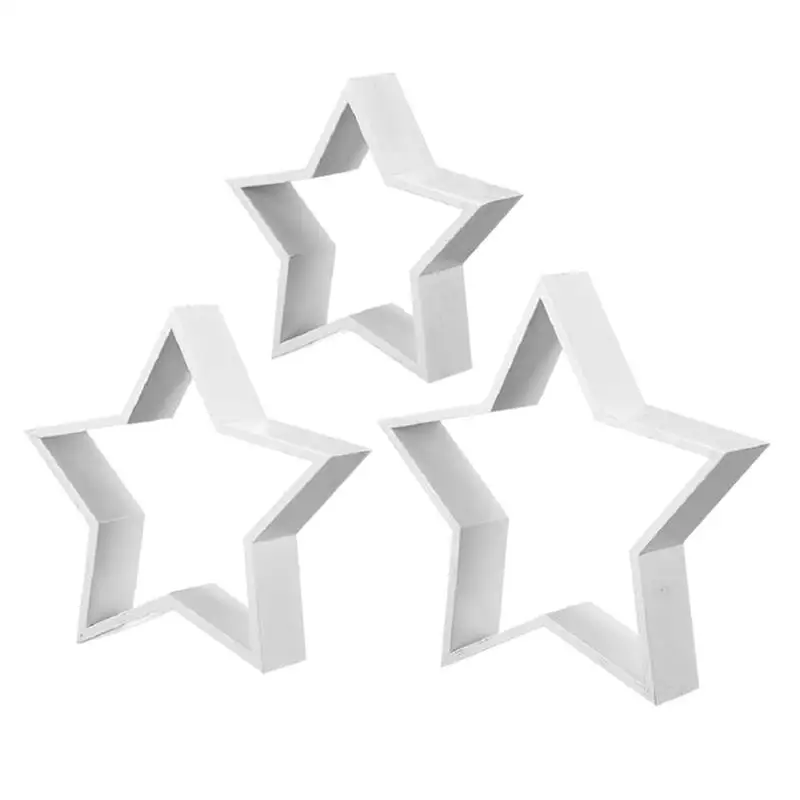 Wooden Star Christmas Tabletop Decor Christmas Farmhouse Centerpiece Star Sign Craft Table Centerpieces For Mantle Shelf