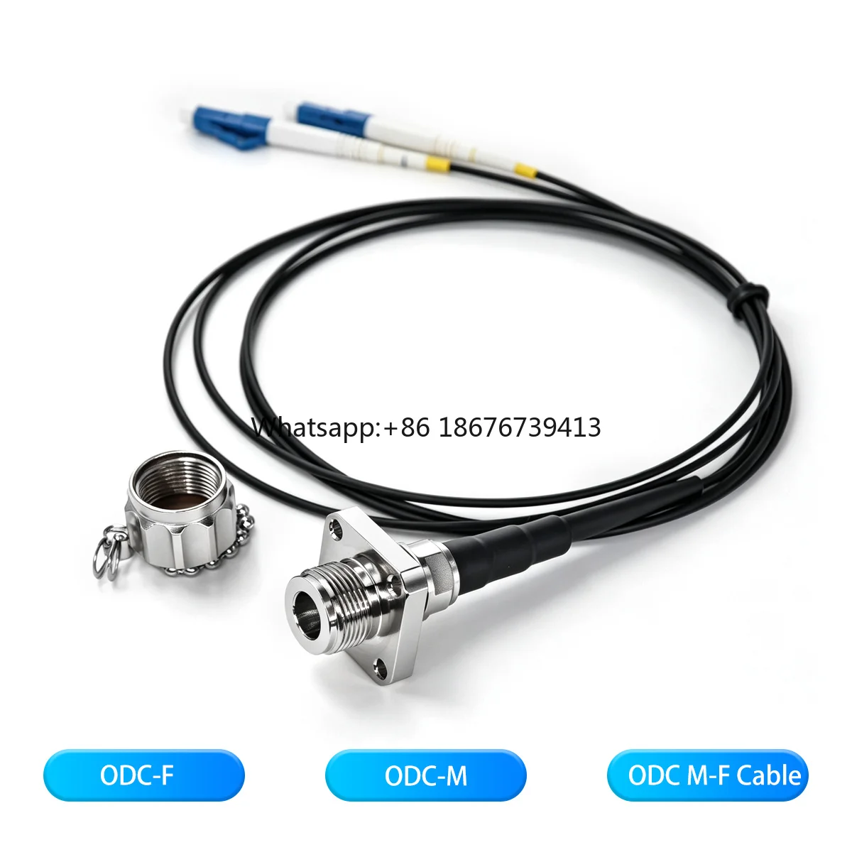 2 Core ODC Field Optical Cable Optical Formula Head or Hexagonal Flange for Cable Chain Connection Expansion Joints