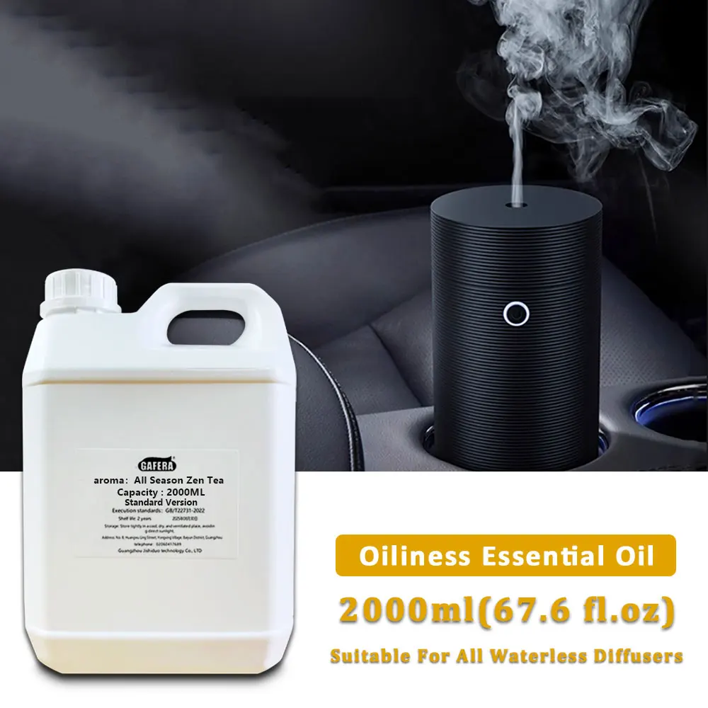 GAFERA 2000ml (67.6 fl.oz) All Season Zen Tea Essential Oils - For All Waterless Diffuser, Diffuser Replenish Aromatherapy Oil