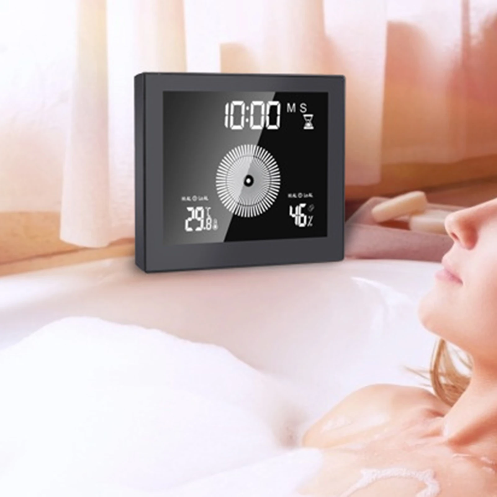 Waterproof Suction Cup Stand Countdown Temperature Humidity Bath Digital Clock часы настенные цифровые horloge часы электронные