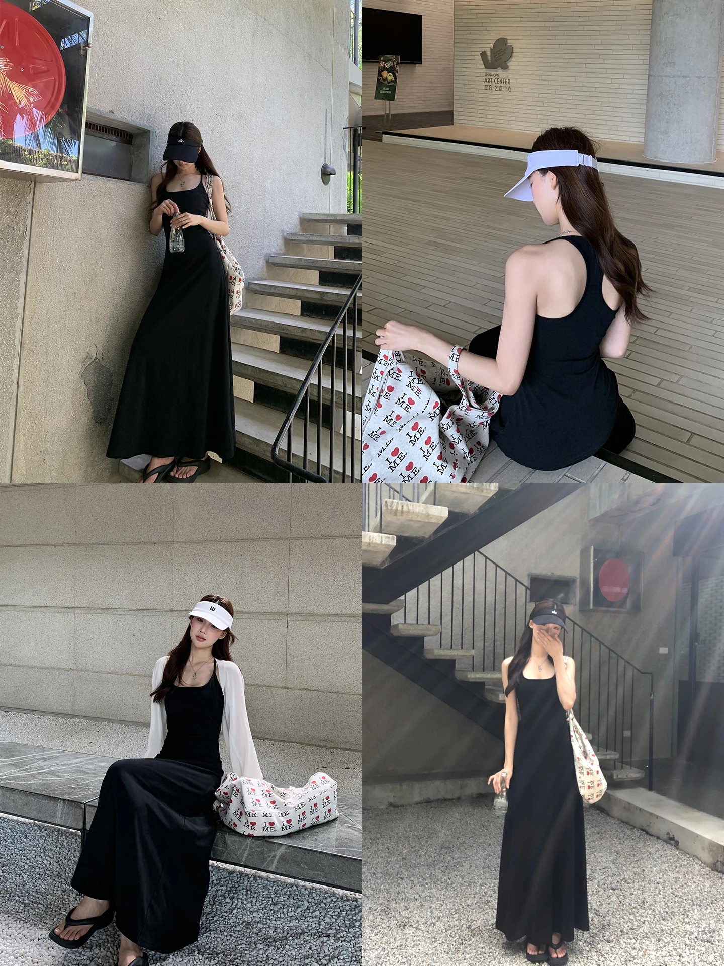 

Bla Strapl Bodycon Dr Women's Spring 2026 New Sle High Waist Cotton Blend U-Neline H-ape Casual Long Dr