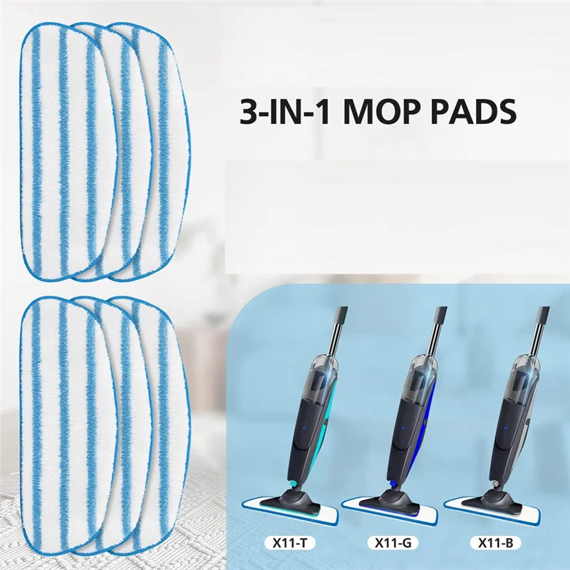ABZS-almohadilla de repuesto para fregona, paño de limpieza Compatible con Pursteam X11-T Steam Model X11-T / X11-G / X11-B