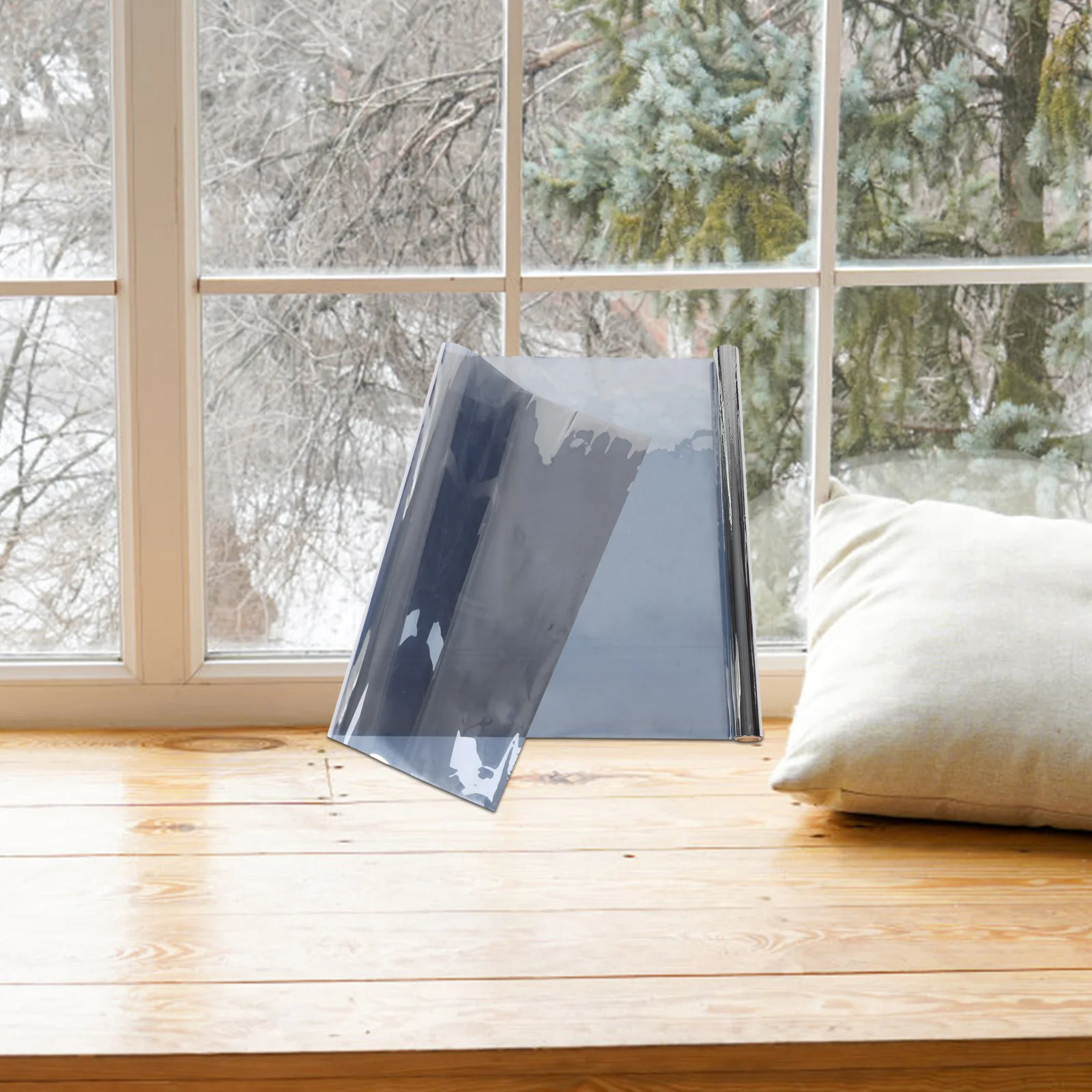 

60x400cm Privacy Film UV Protection Heat Insulation Static Cling Silver Mirror Window Tint Non Adhesive Glass Cover