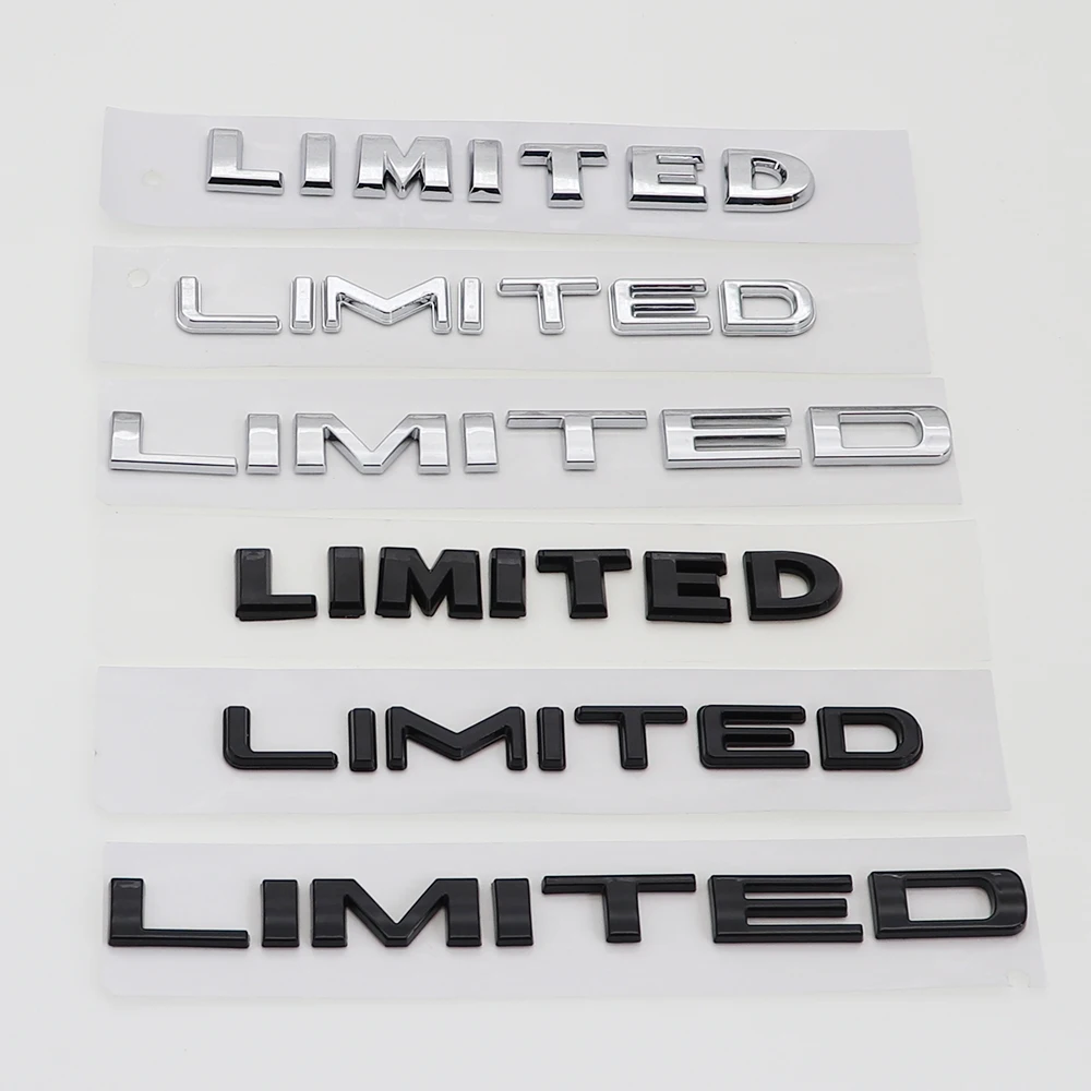 1PC 3D ABS LIMITED Car Letter Logo Sticker Tail Bumper Badge Auto Rear Trunk Emblem Styling Accessories JP