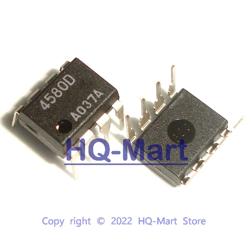 5 PCS NJM4580D DIP-8 JRC4580D 4580D NJM4580 JRC 4580 Dual Operational Amplifier Chip IC