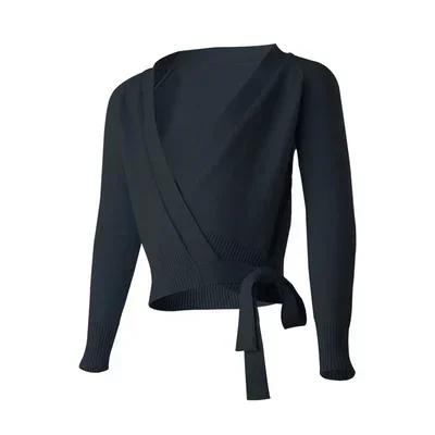 

Women Ballet Dance Lace-up Coat Ballet Overall Wrap Sweaters Teen Ballerina Gymnastics Ballet Dance Warm Up Cardigan for Winter