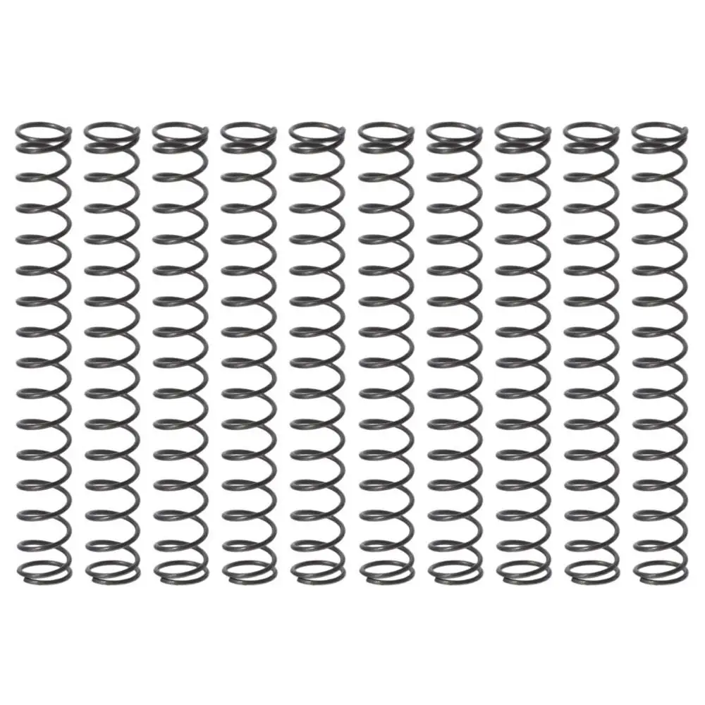 10Pcs Assortment Kit 0.6*6*50mm Spring Steel Coil Stainless Steel Silver Compression Spring Return Spring Shop and Home Repairs