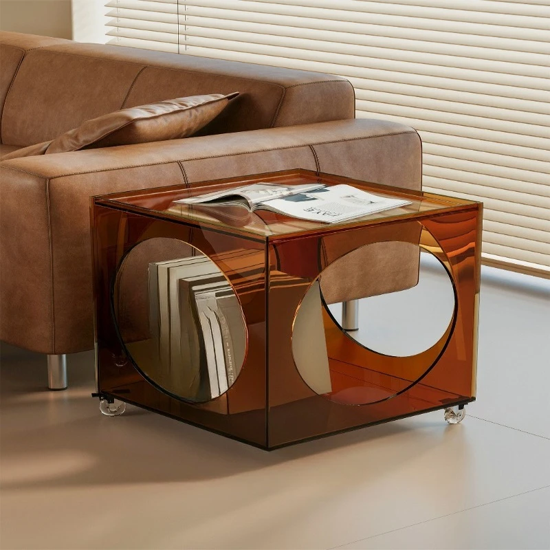 

sofa side table removable small table, coffee table living room light luxury high-end side cabinet, bedside table rack