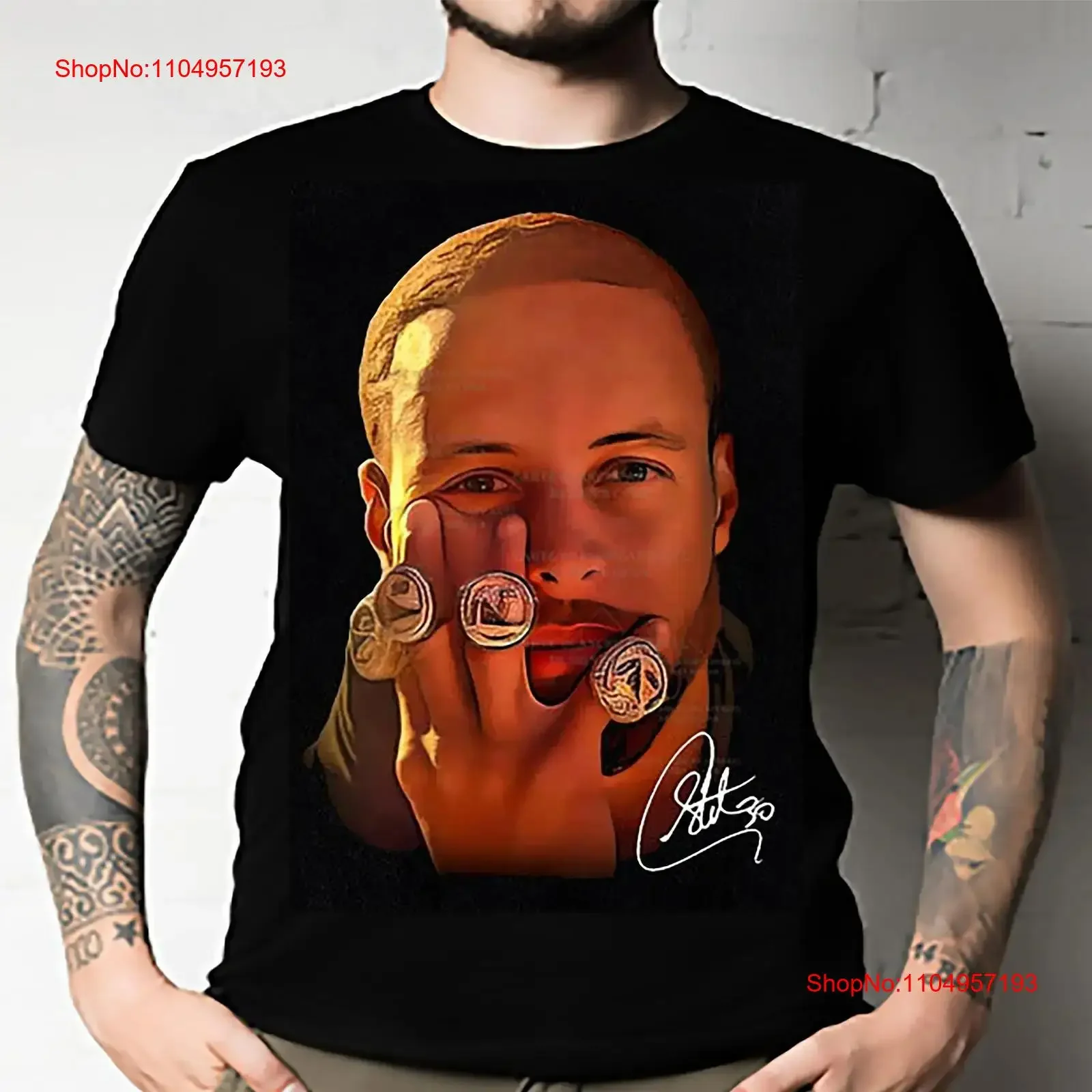 Stephen Curry 4 anillos Muse Steph GSW diseño personalizado camiseta UNISEX vintage lavado Top para uso diario ropa de calle gráfica suave
