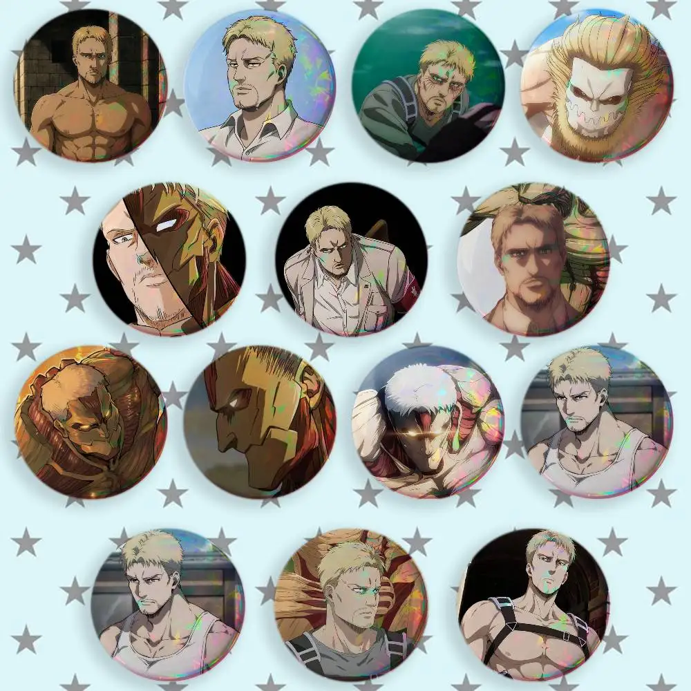 Attack on Titan Reiner Braun Brooches Cartoon Badge Pins Backpack Hat Accessories Friend Gift