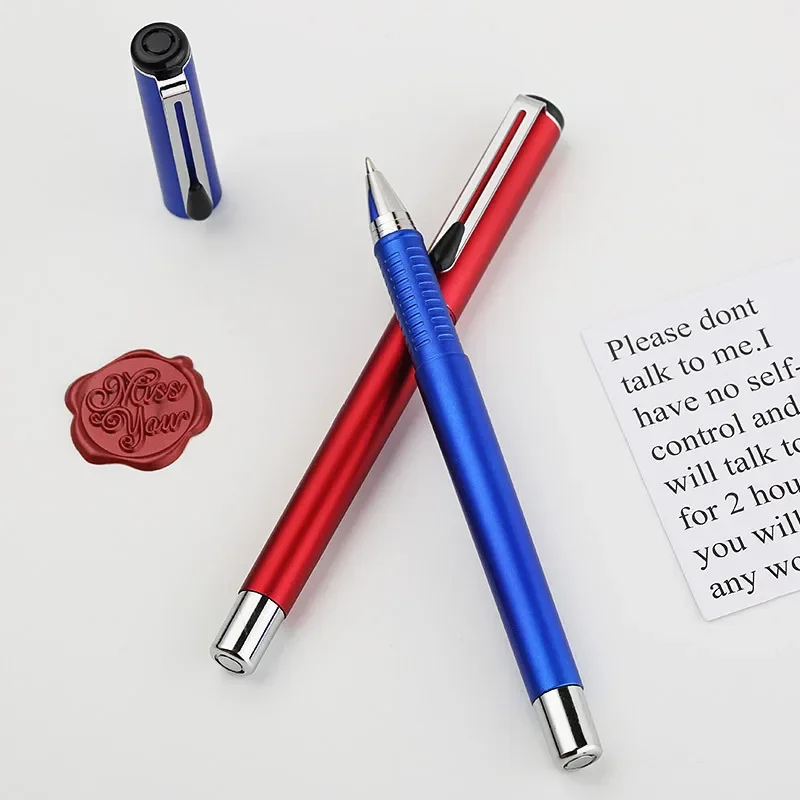 100pcs Custom Advertising Logo Gel Pen Business Pen Gift Advertising Signature Pen  Wholesale