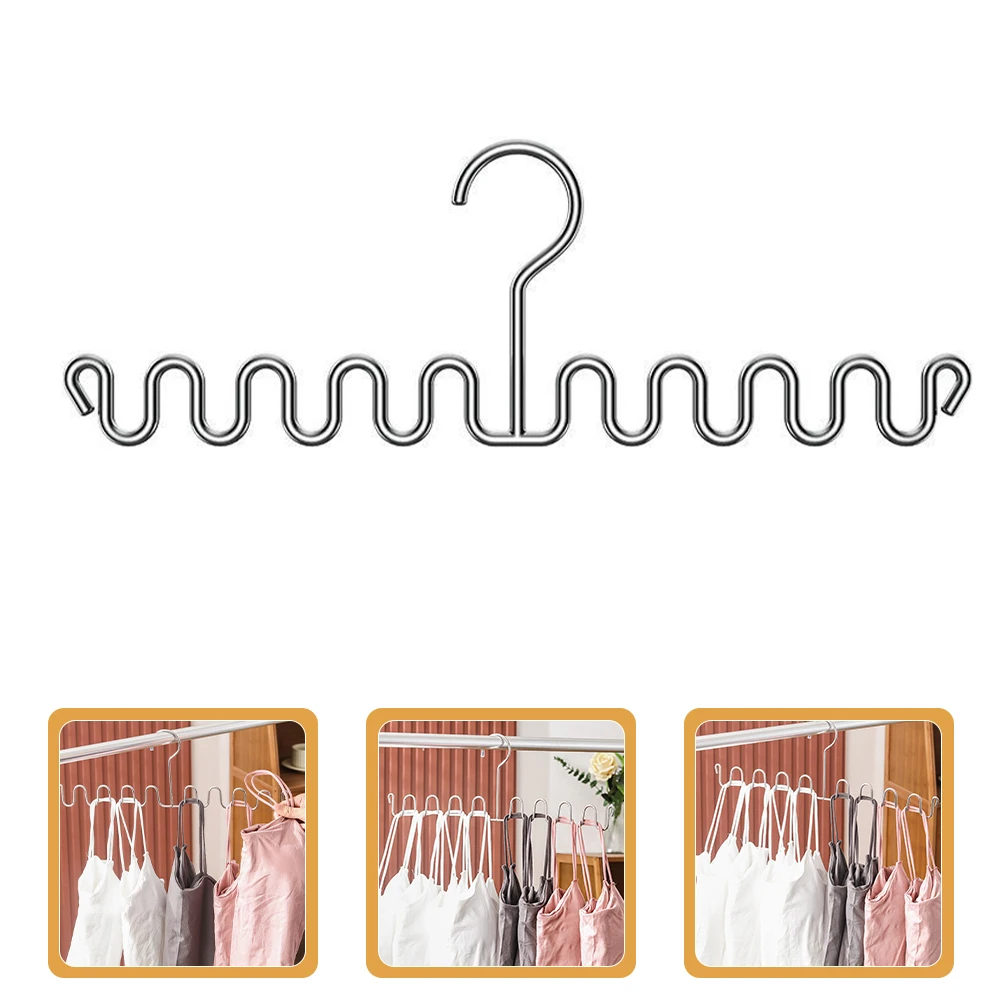 2Pcs Bra Hangers Underwear Suspender Rack Clothes Storage Organizer Closet Wardrobe Tank Tops Holder Stainless Steel