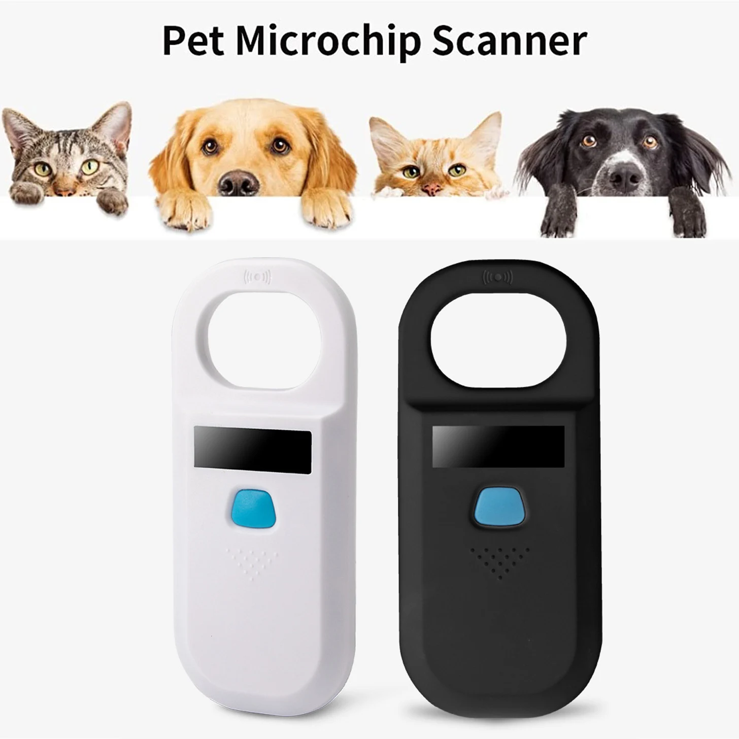 Portable Animal Tag Reader Pet Microhip Scanner RFID 134.2Khz/125Khz EMID USB 128 Datas Storage Capacity Pet Microchip Reader