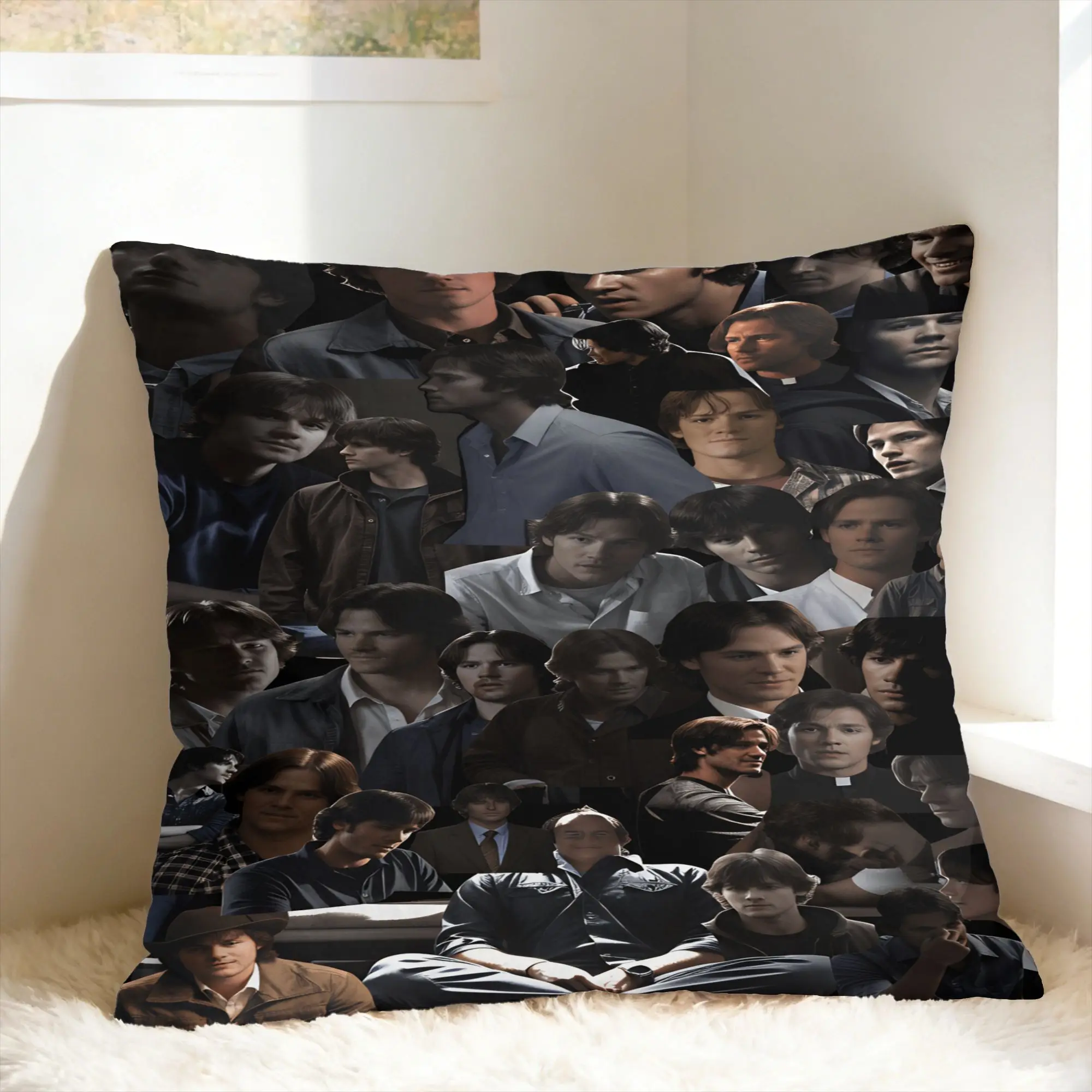 Pillow Case Sam Winchester Supernatural Comfy  Pillow Cover For Sofa Couch Bed Living Room Funny Pillowcases