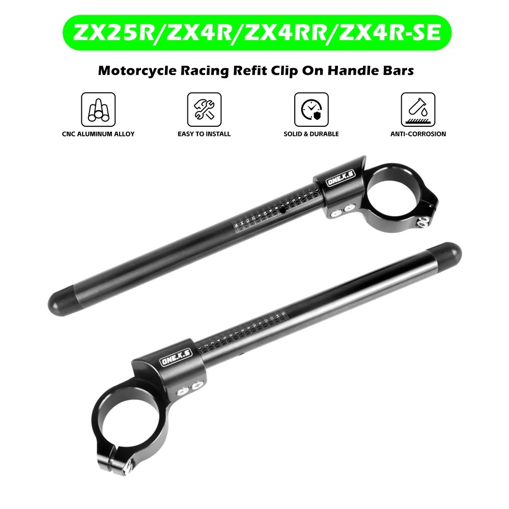 

45 mm/1.77 in Motorcycle CNC Racing Refit Clip On Handle Bars Front End Upper Top Clamp For Kawasaki ZX25R ZX4R ZX4RR ZX4R-SE