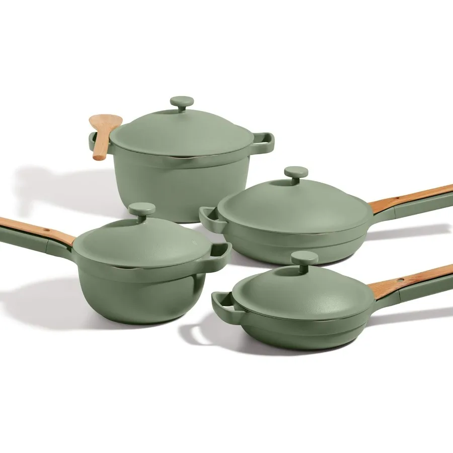 

13Piece Cookware Set Featuring the Always Pan Perfect Pot and Spatulas for Versatile Kitchen Use Multifunctional Design with To