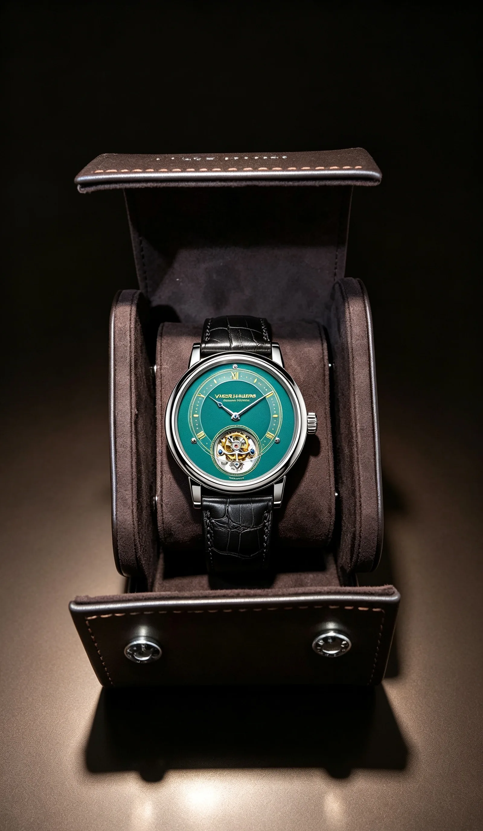 Vijay Howz Limited Edition Chinese Style Genuine Watch Men's Mechanical Watch Tourbillon Hollow Leather Waterproof Men's Watch