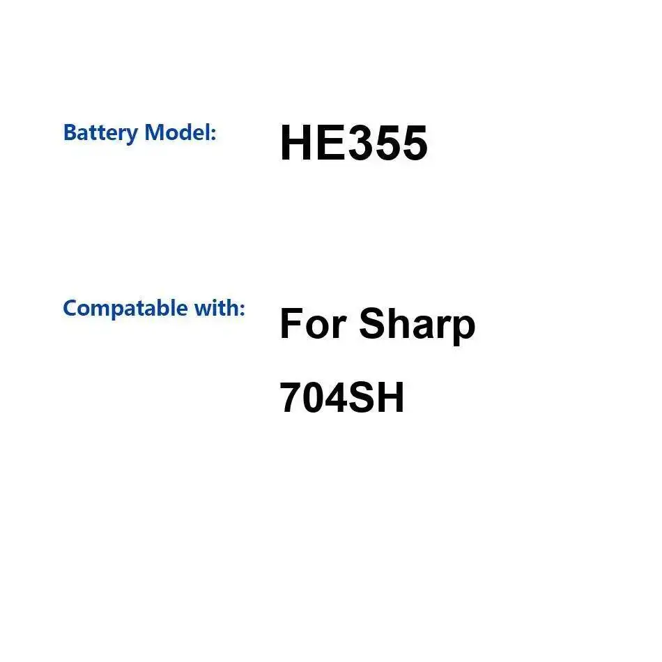 

Хорошая низкотемпературная производительность 2800 мАч для аккумулятора мобильного телефона Sharp 704SH, замена премиум-класса HE355