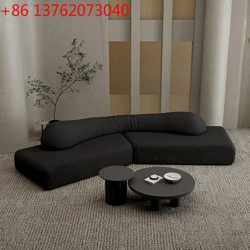 Italian minimalist fabric sofa living room clothing store module rock sofa