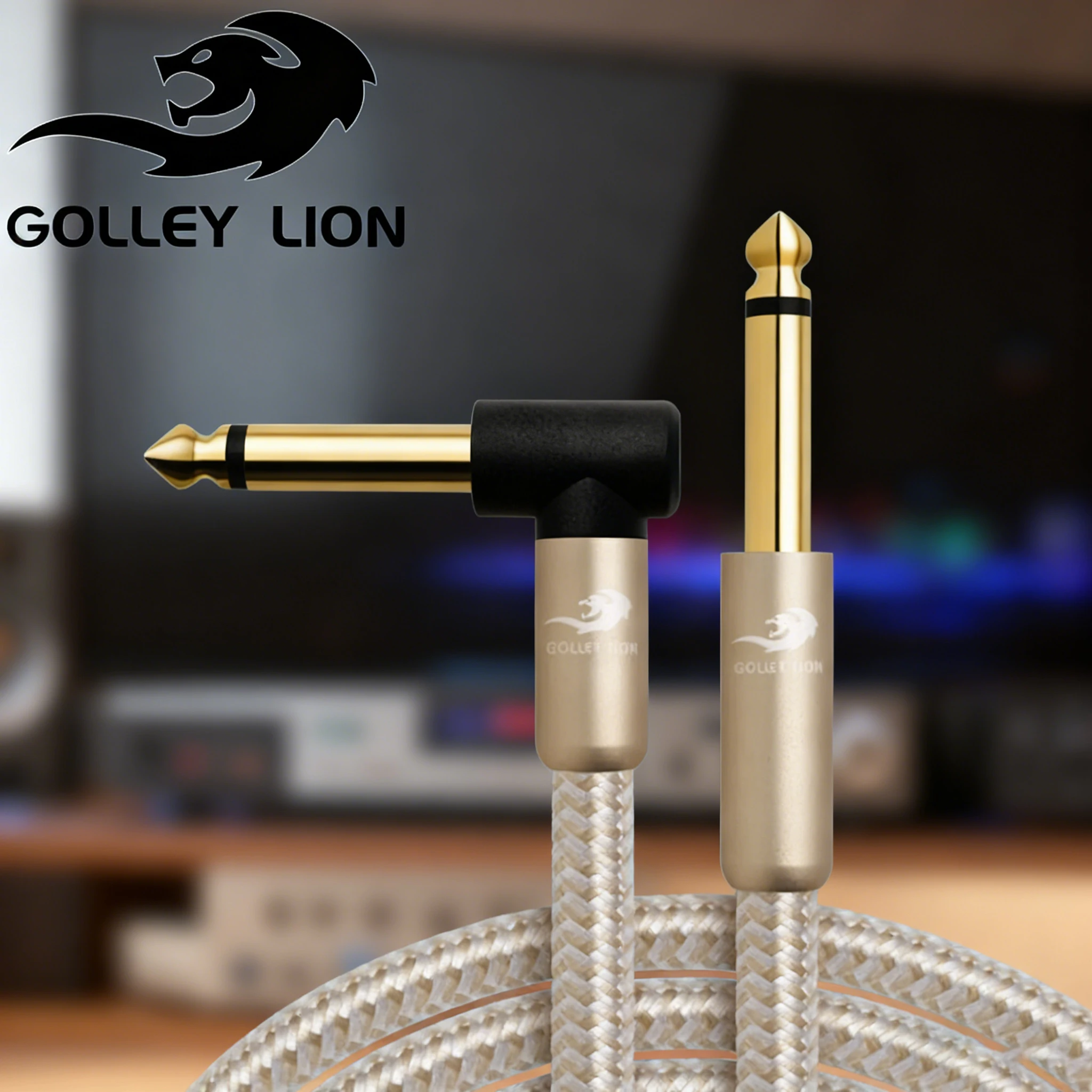 

Шумоподавительный плетеный гитарный аудиокабель 6,35 мм «папа-папа» с цветным кодированием, универсальный для гитары-баса на педалборде — варианты 1/5/10 м