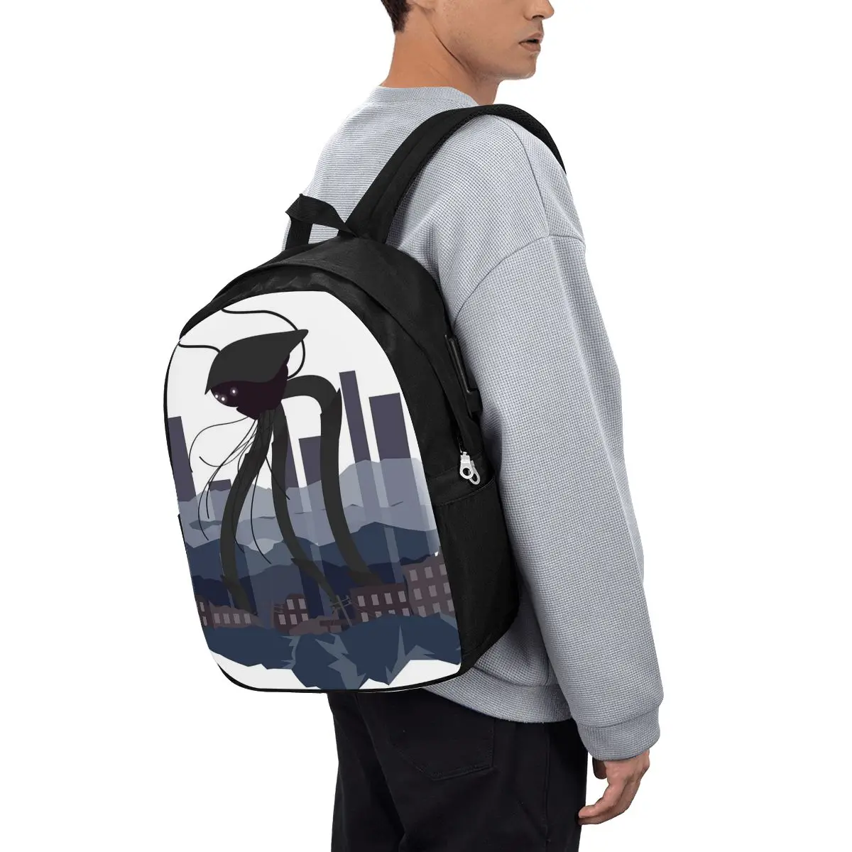 

War Of The Worlds Martian Tripod Backpack Travel Notebook Bag Computer College Student School Bag Laptop Shoulder Bags