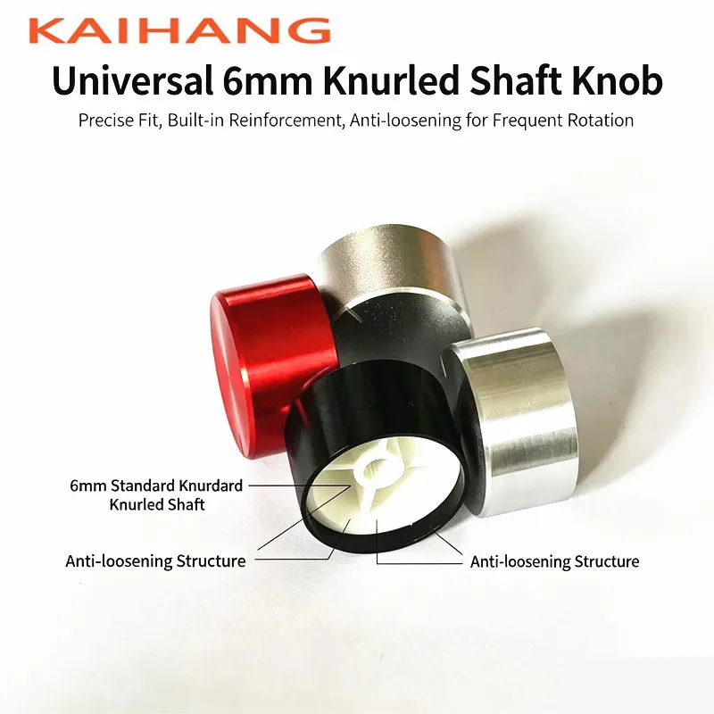 5PCS 30×17mm Aluminum Potentiometer Knob 6mm Plum Shaft  Knob for Audio Amplifier Range Hood Induction Cooker  Home Appliance