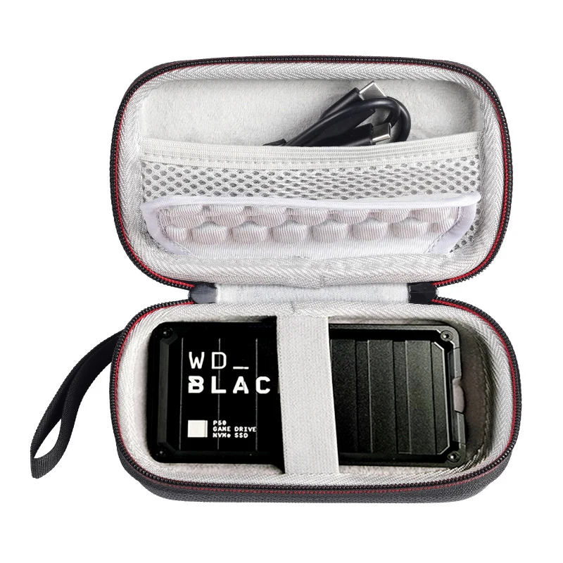 Newest Hard EVA Outdoor Travel Carrying Storage Bag Case for WD_BLACK P50 Game Drive SSD - Portable External Solid State Drive