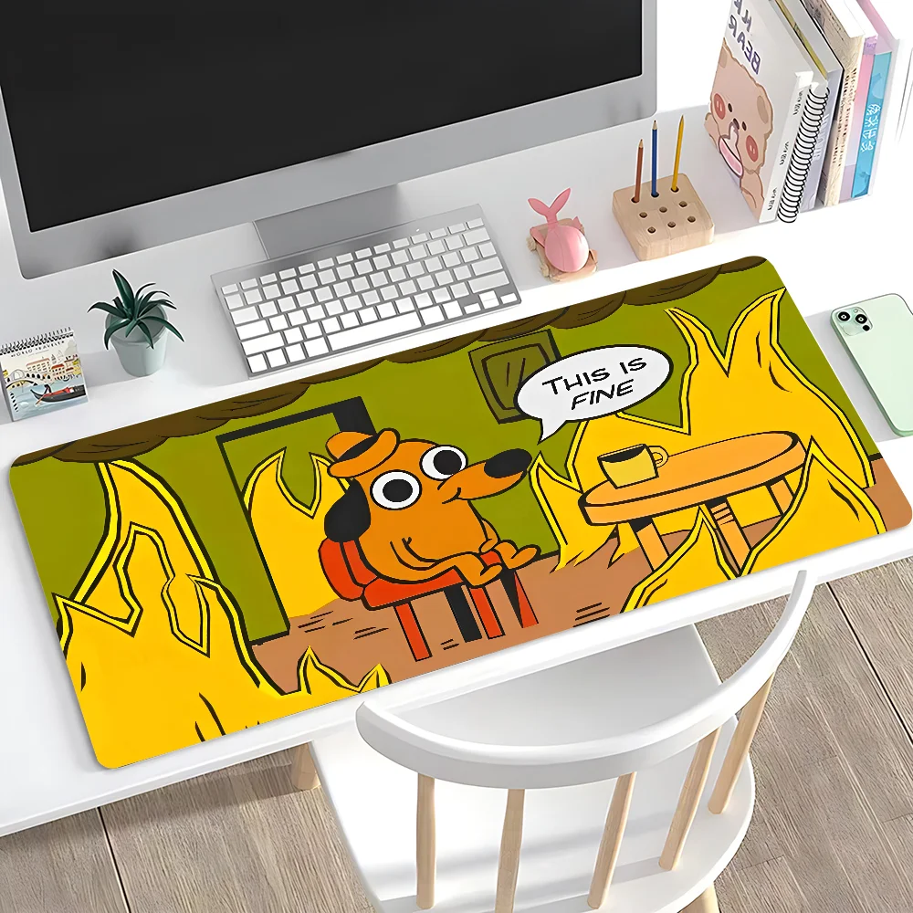 Tapis de souris teckel pour chien, 900x400mm, grand tapis de souris antidérapant, bords cousus, pour bureau de jeu, ordinateur portable ​   Clavier Pad