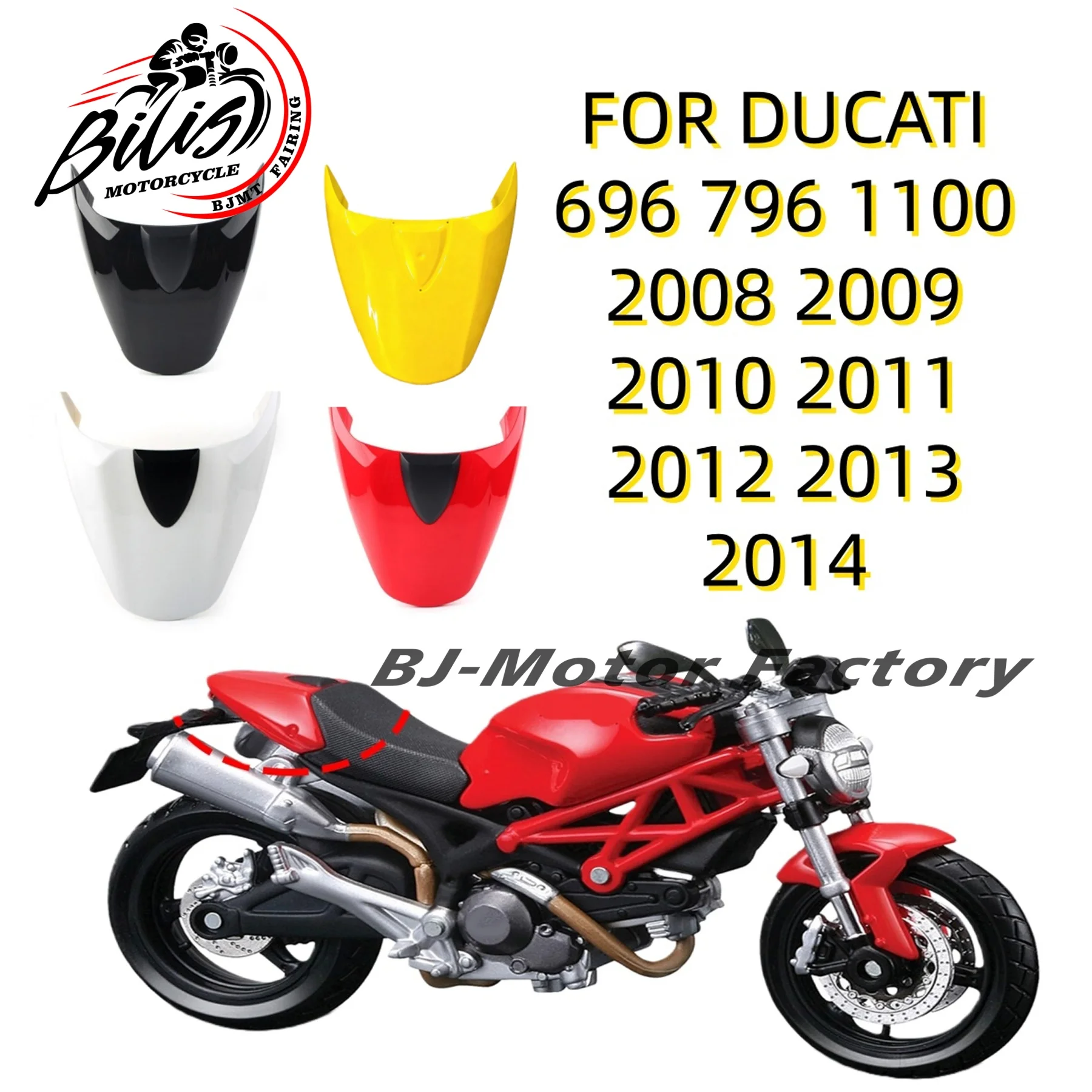 

For Ducati Monster 696 795 796 2008-14 / 1100 1100S 09-11 ABS Motorcycle Rear Passenger Cowl Seat Back Cover Fairing Part