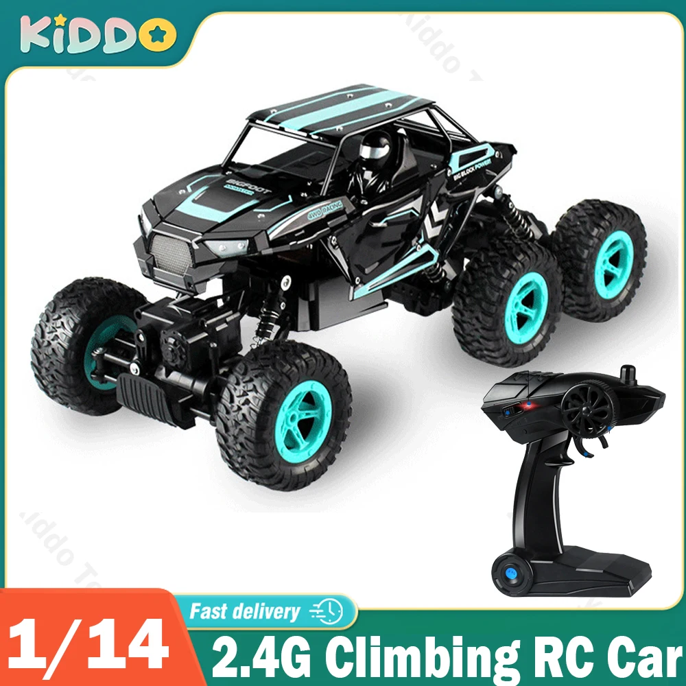 

1:14 RC Car 20KM/H Large Rechargeable Six-Wheel Remote Control Vehicle Alloy Climbing Off-Road High and Low Variable Speed Gifts